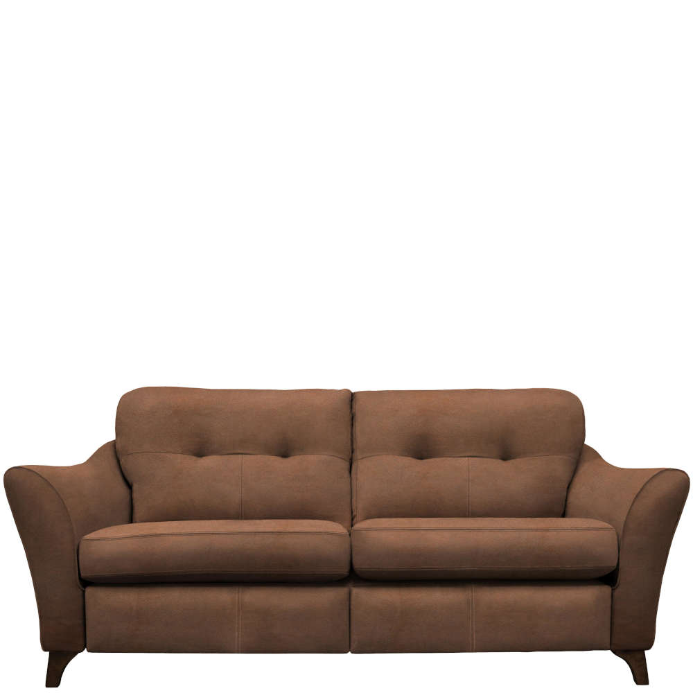 G Plan Hatton Leather 3 Seater Formal Back Sofa Francis of Malvern